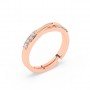 Rose Gold Plain Sterling Couple Ring