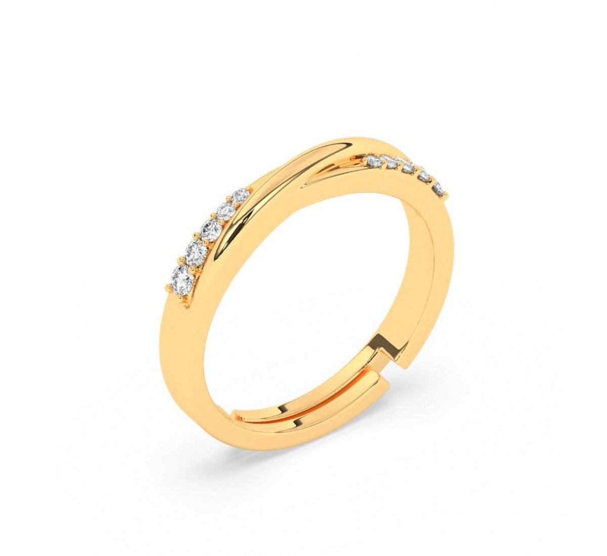 Gold Plain Sterling Couple Ring