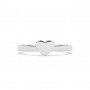 Silver Glossy Finished Heart Ring