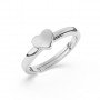 Silver Glossy Finished Heart Ring