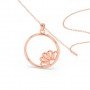 Rose Gold Floral Bloom Pendent