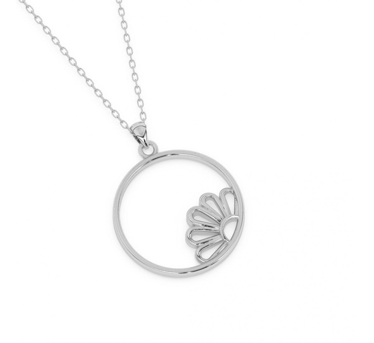 Silver Floral Bloom Pendent