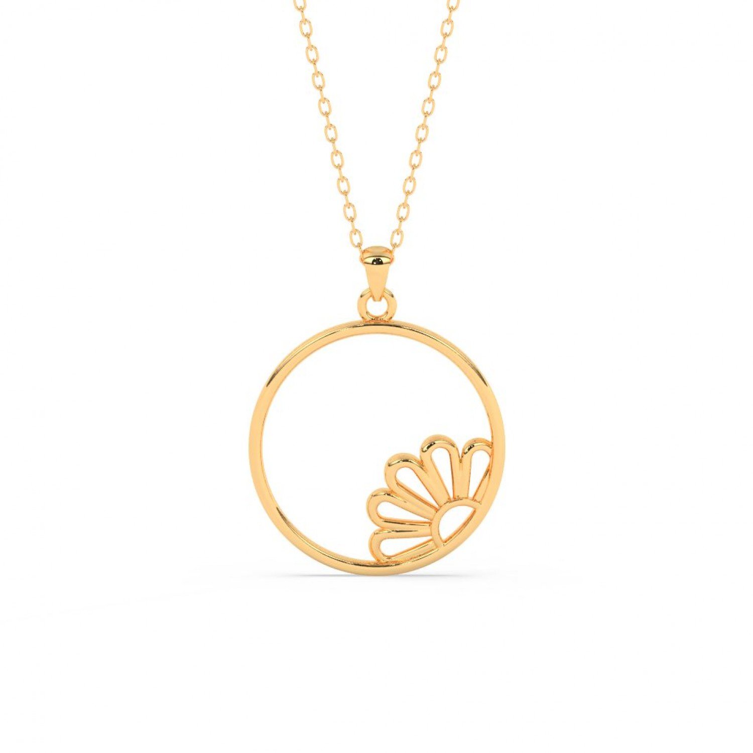 Gold Floral Bloom Pendent