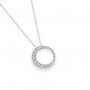 Silver Round Pendent With Chain