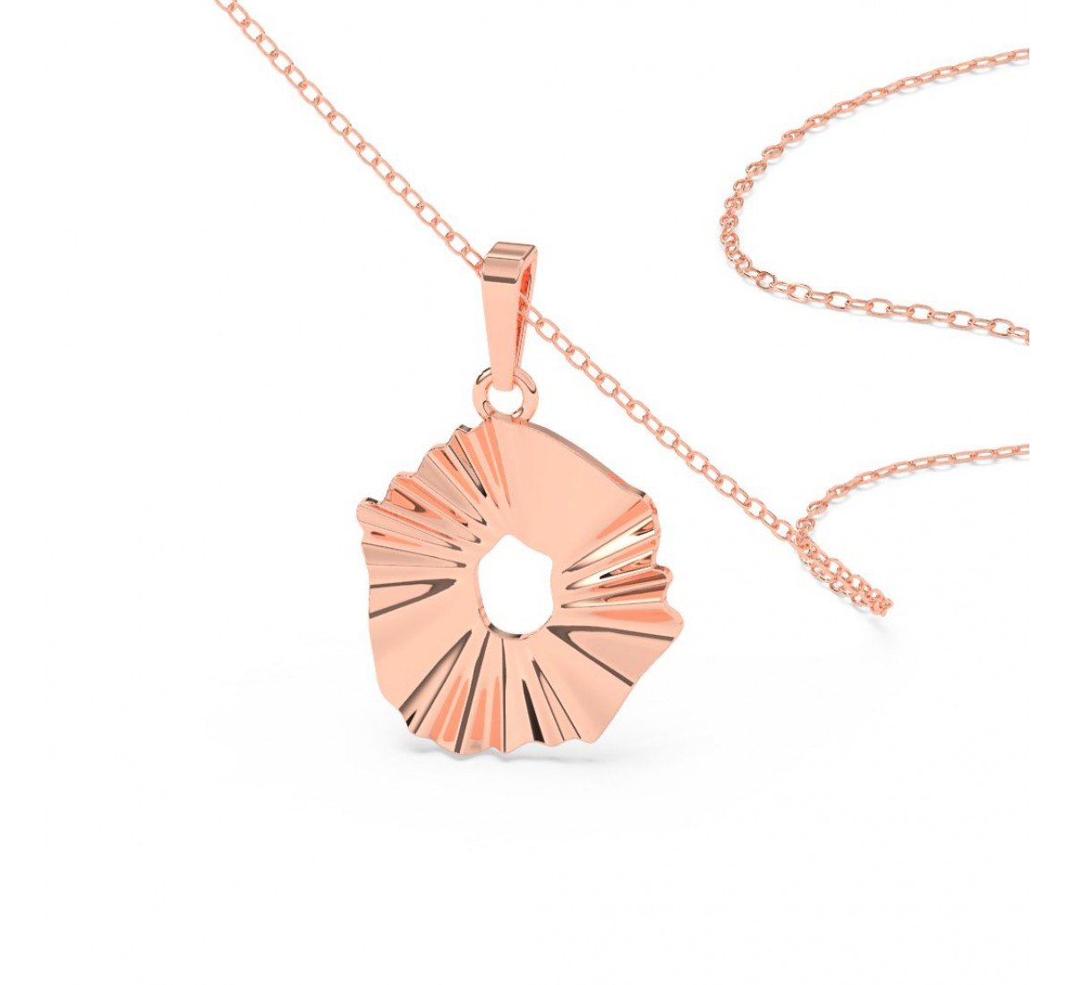Rose Gold Styles Heptagon Pendent