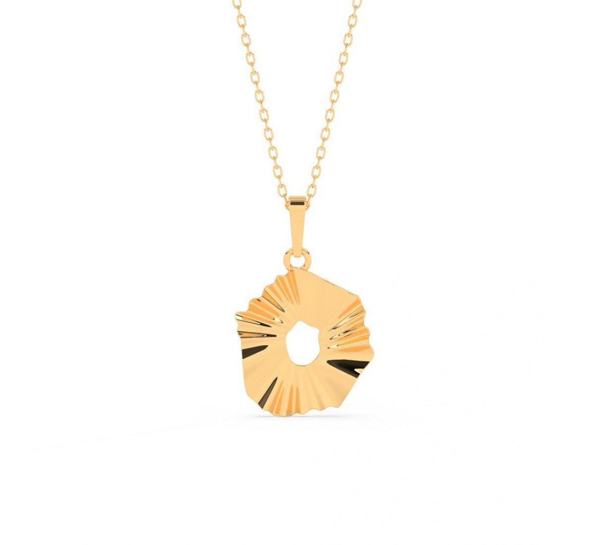 Gold Styles Heptagon Pendent