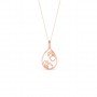 Rose Gold Eddy Floral Marquise Pendent