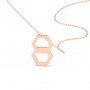 Rose Gold Double Hexagon Pendent