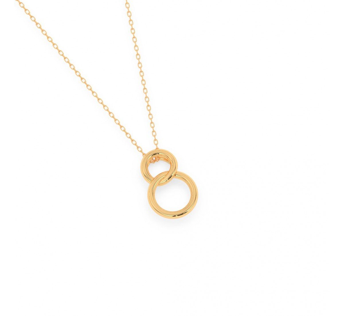 Gold Infinity Circles Rose Gold Plated