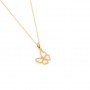 Gold Butterfly Pendant With Link Chain