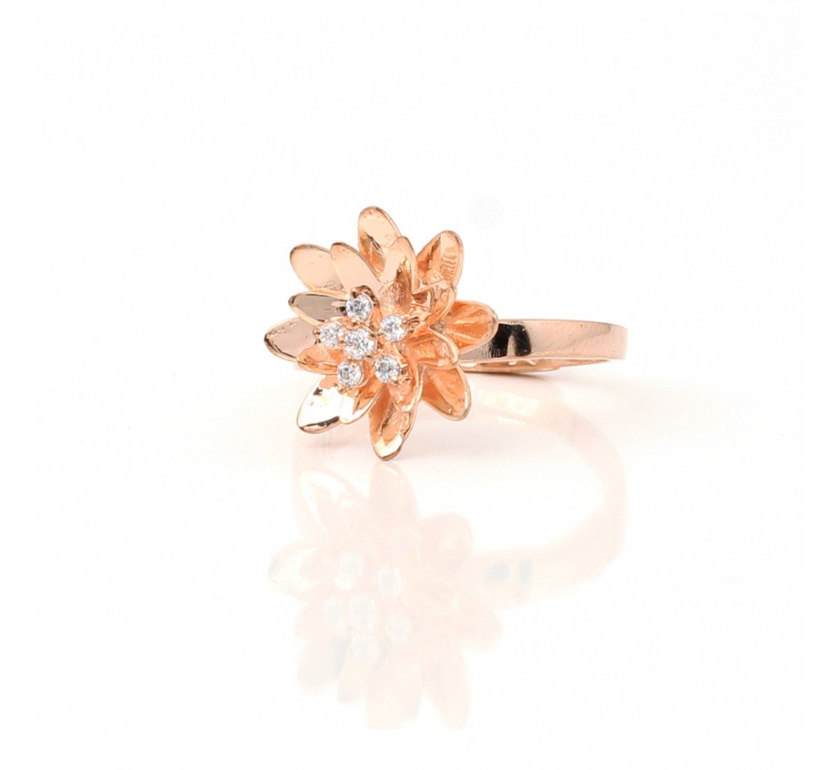 Rose Gold High Glossy Cocktail Ring