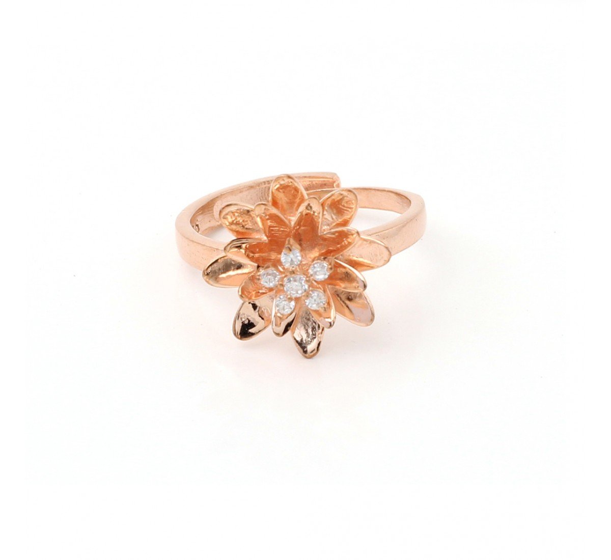 Rose Gold High Glossy Cocktail Ring