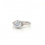 Silver Solitaire Engagement Zircon Ring