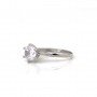 Silver Evergreen Engagement Zircon Ring
