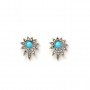 Silver Oxidised Delilah Sky Blue Zircon Studs