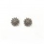 Silver Oxidised Sparkling Star Studs