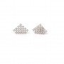 Silver Zircon Triangle Shape Studs