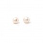Silver Small White Pearl Earrings