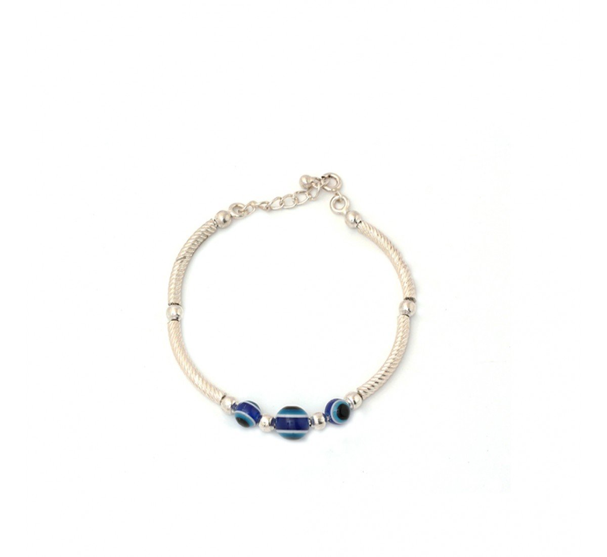 Silver Slim Classic Evil Eye Bracelet