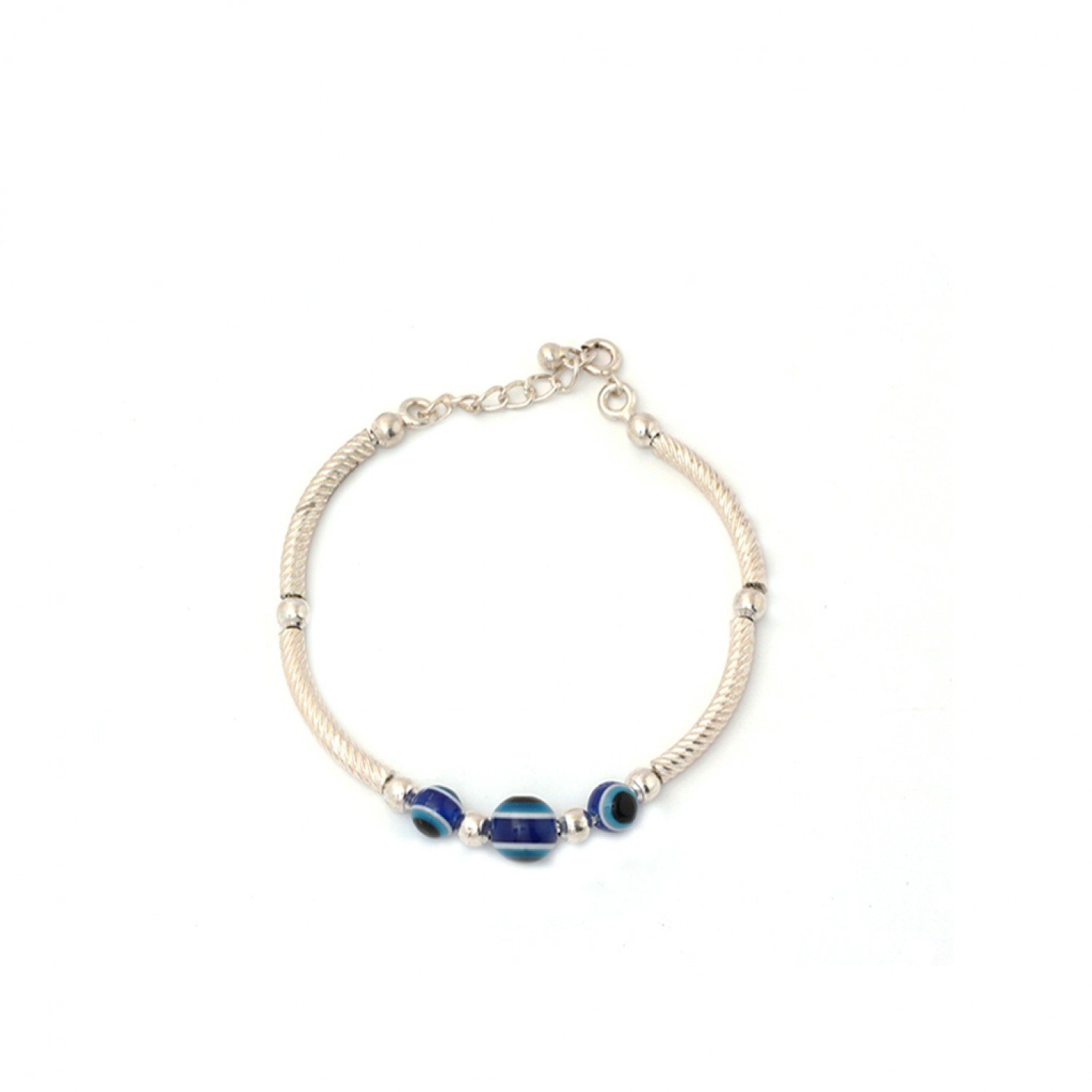 Silver Slim Classic Evil Eye Bracelet