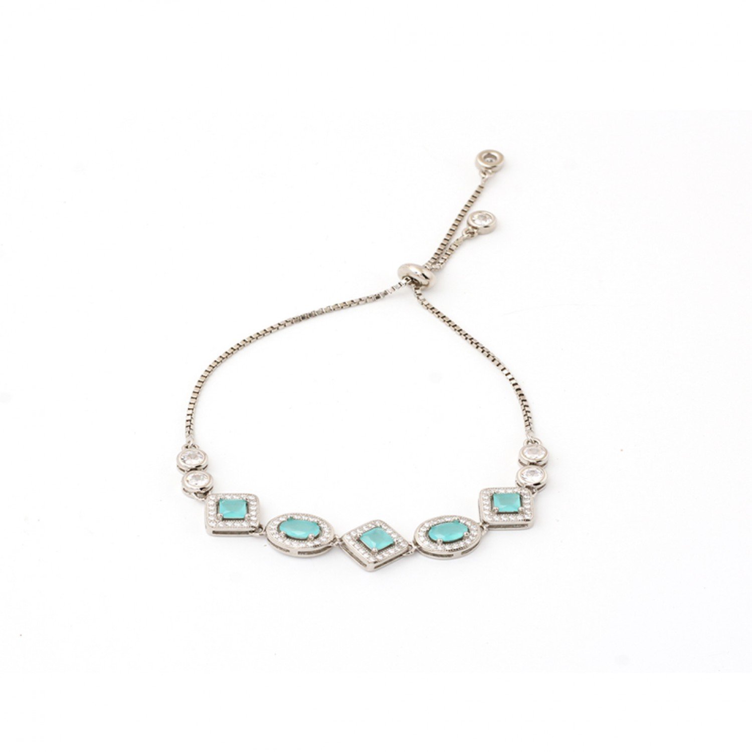 Silver Feisty Square Bracelet