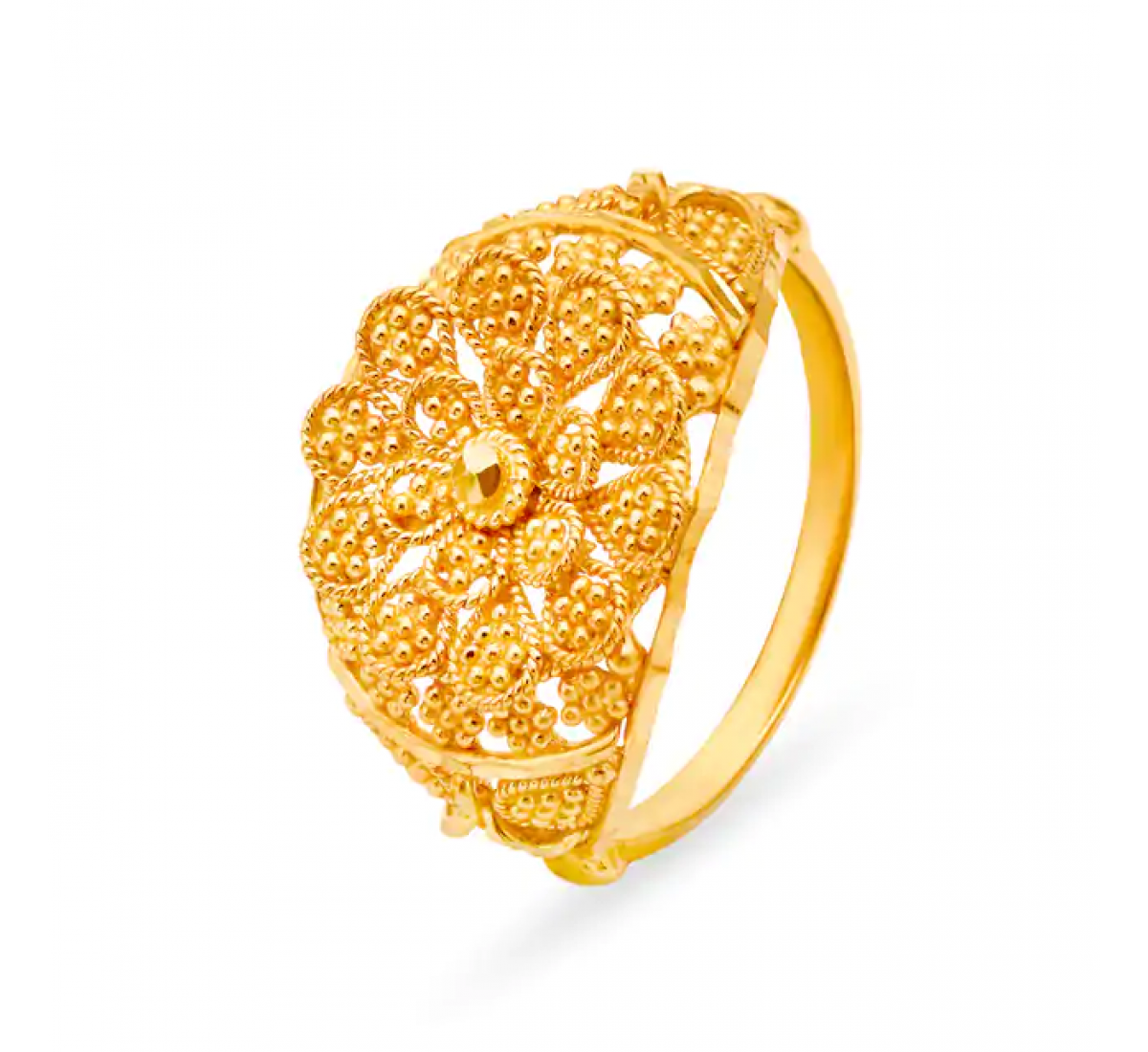 Decadent Gold Floral Ring