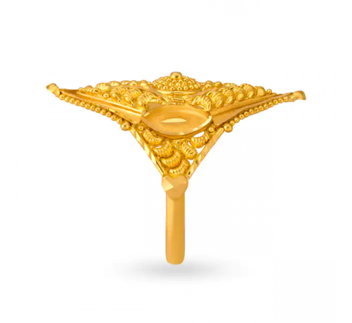 Geometric Rawa Work Gold Ring