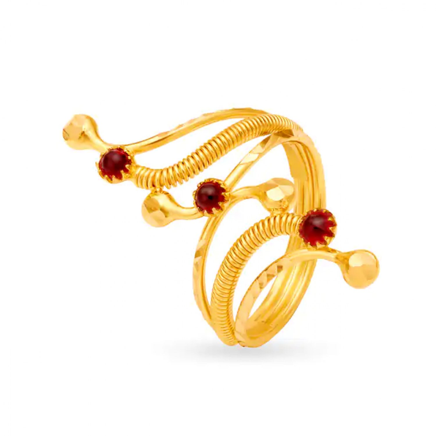 Classy Gold Spiral Ring