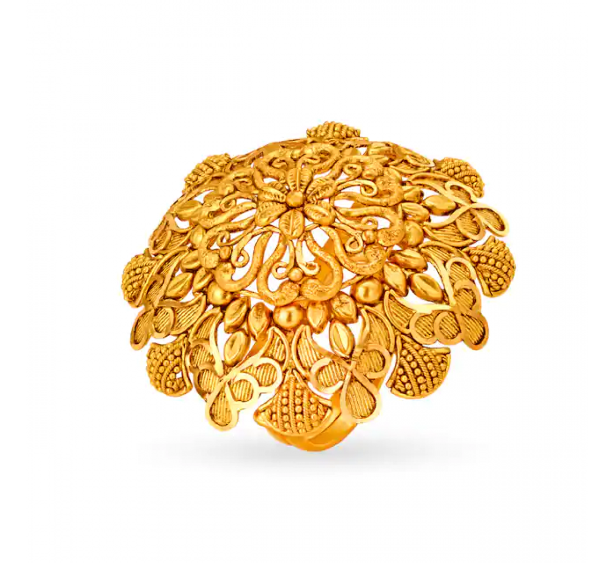 Lavish Gold Floral Ring