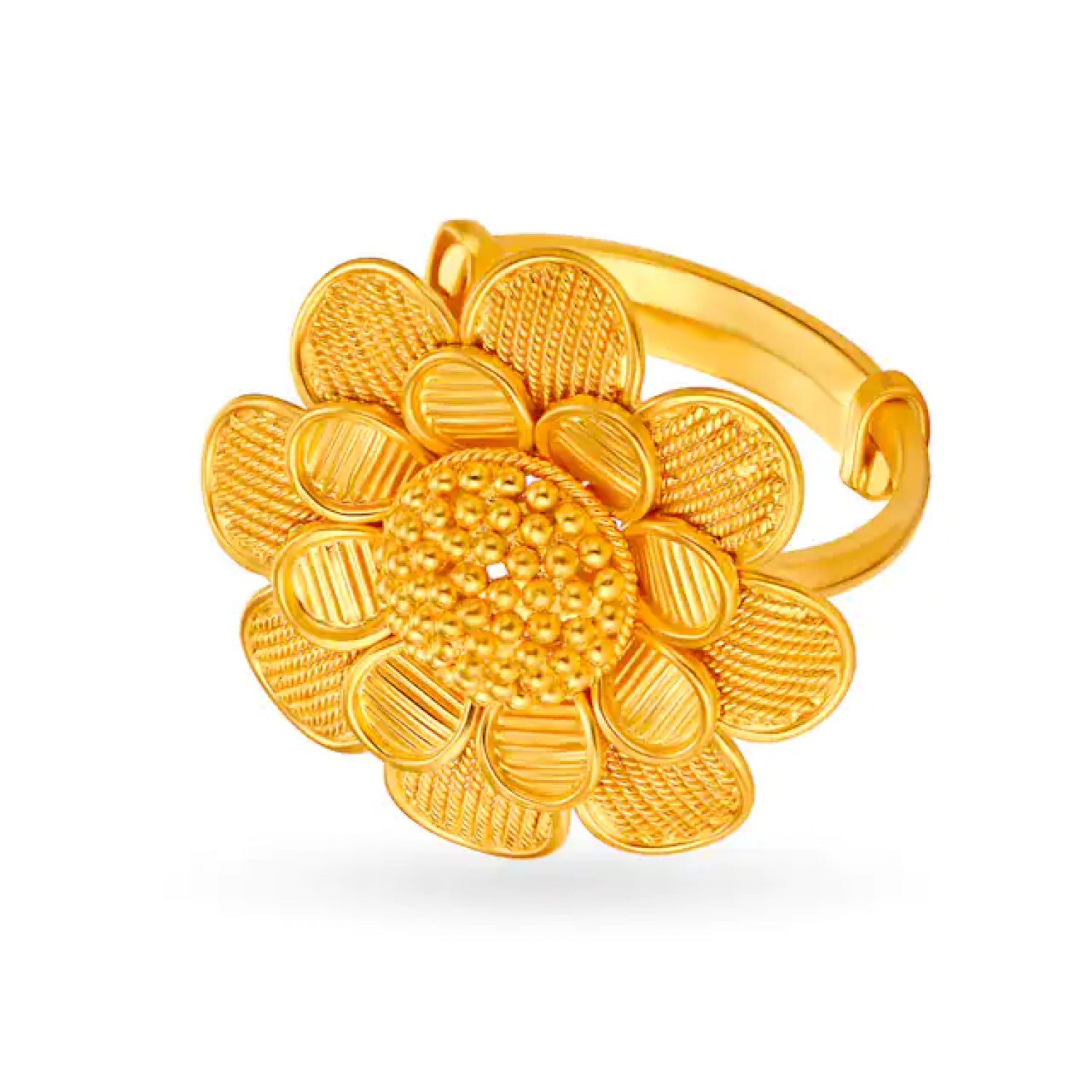 Floral Gold Cocktail Gold Ring