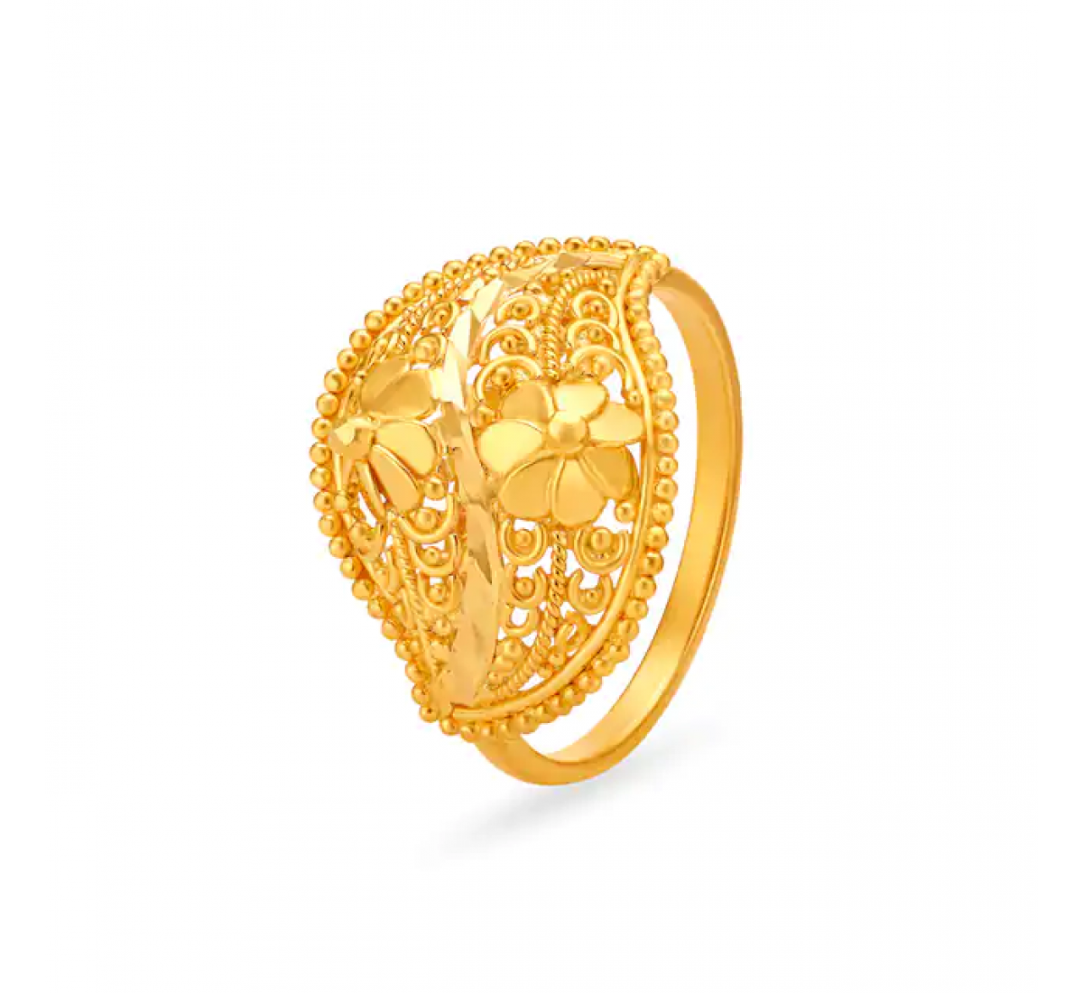 Modern Filigree Gold Ring