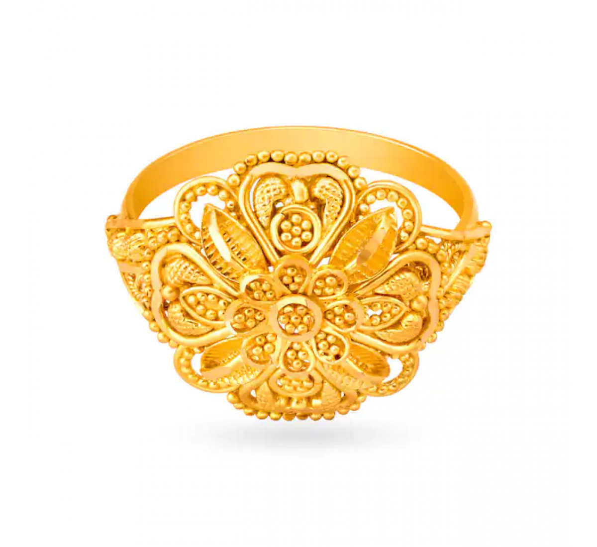 Rawa Floral Pattern Gold Ring