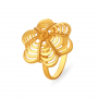 Lustrous Gold Flower Ring