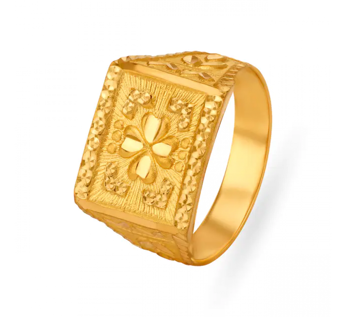 Bold Floral Gold Ring