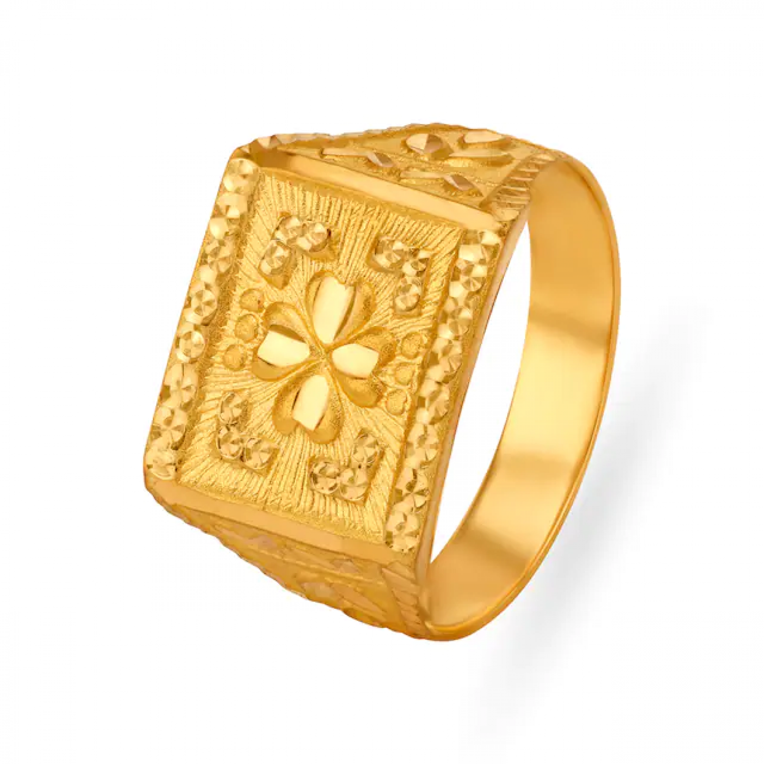 Bold Floral Gold Ring