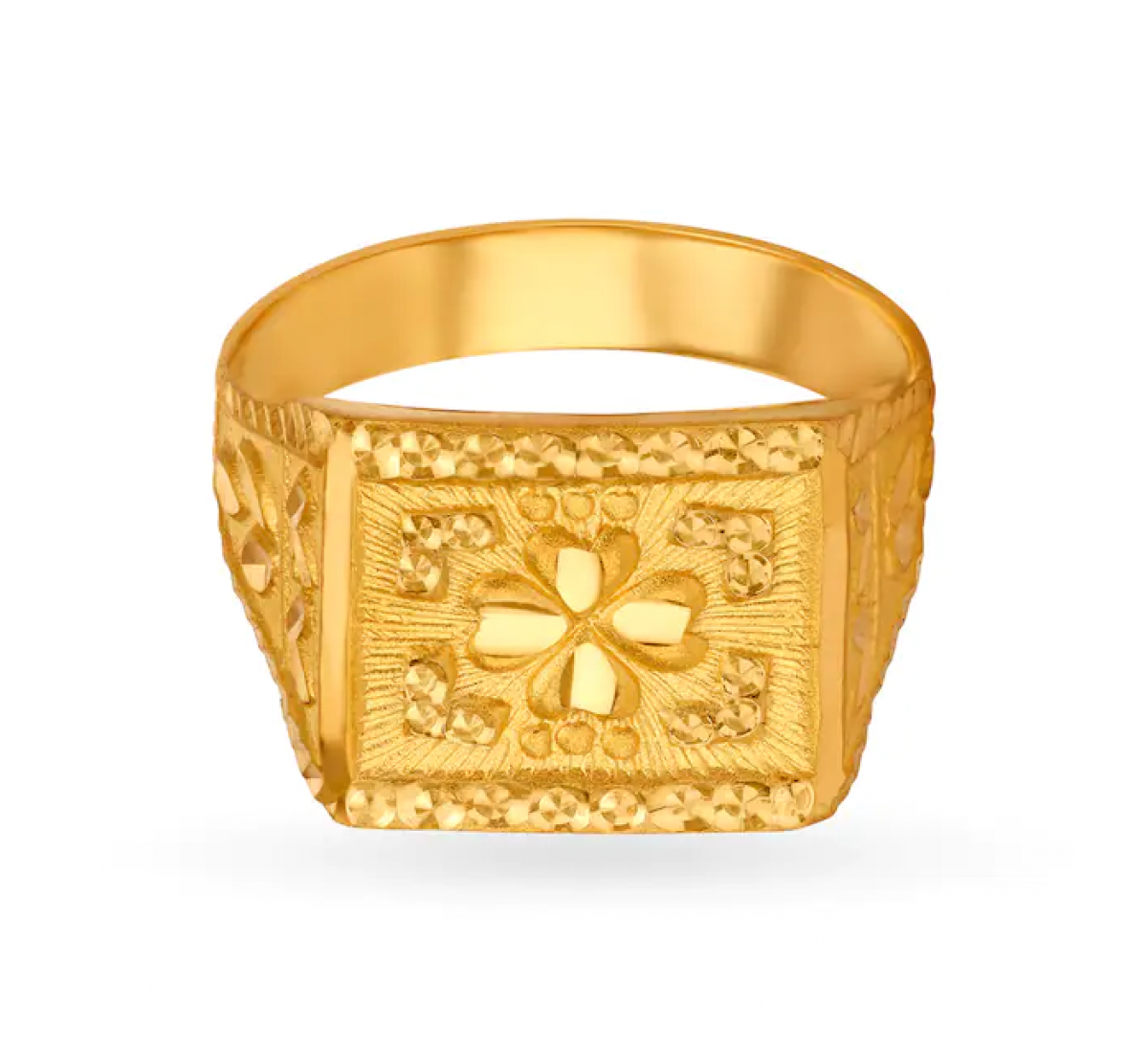 Bold Floral Gold Ring