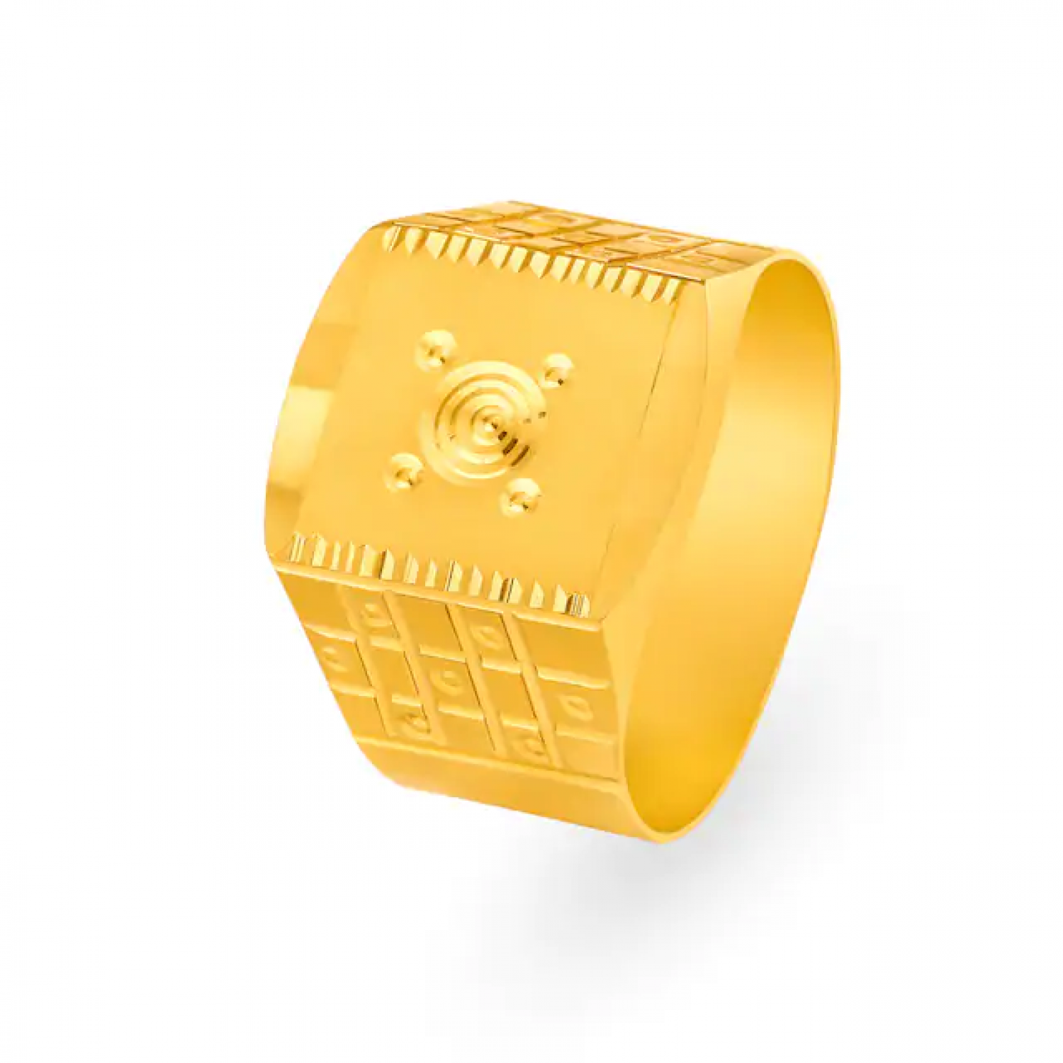 Abstract Gold Embossed Ring