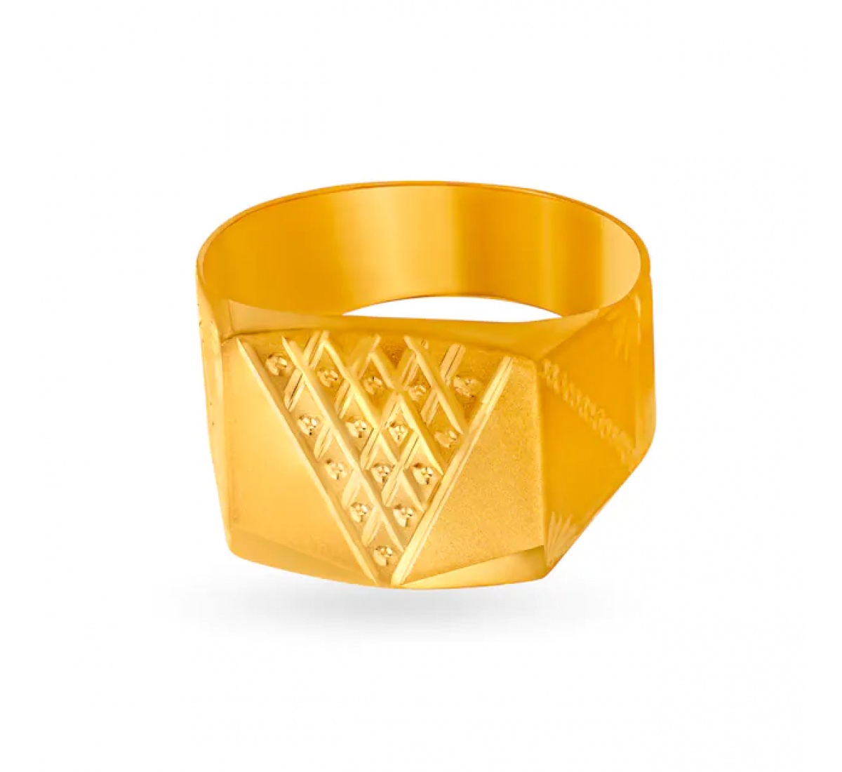 Mesmerizing Gold Etched Ring