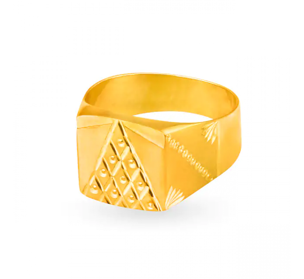 Mesmerizing Gold Etched Ring