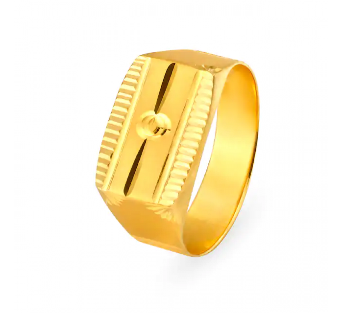 Geometric Gold Embossed Ring
