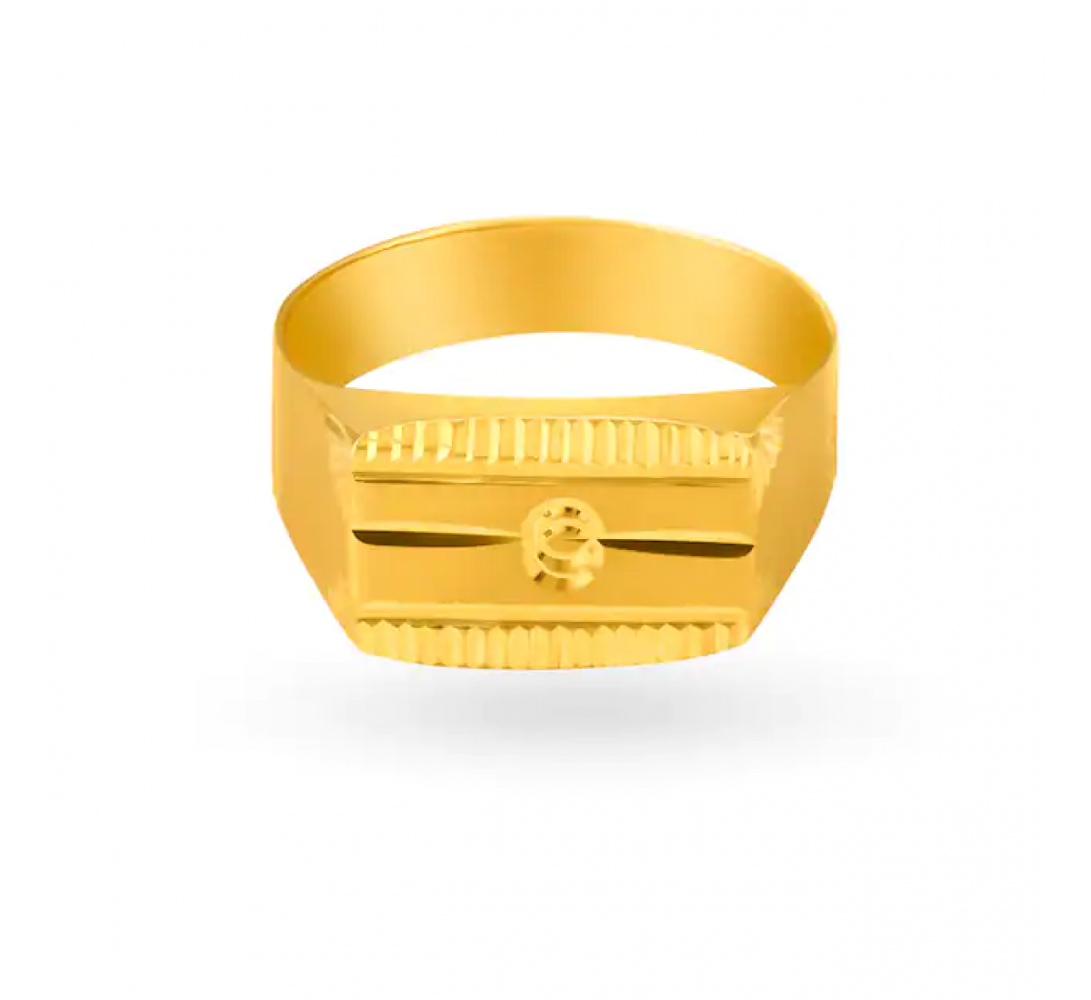 Geometric Gold Embossed Ring