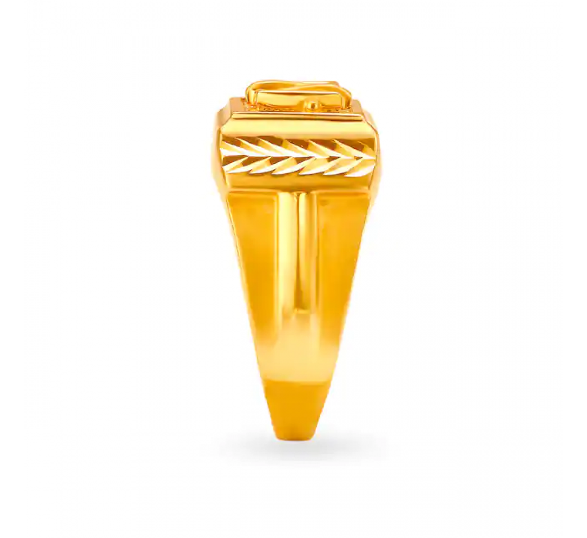 Illusionistic Gold Square Ring