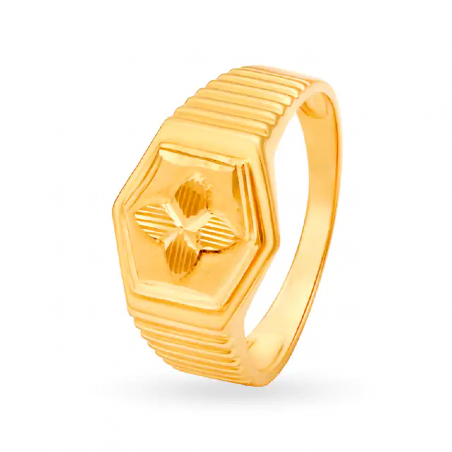 Dashing Gold Geometric Ring