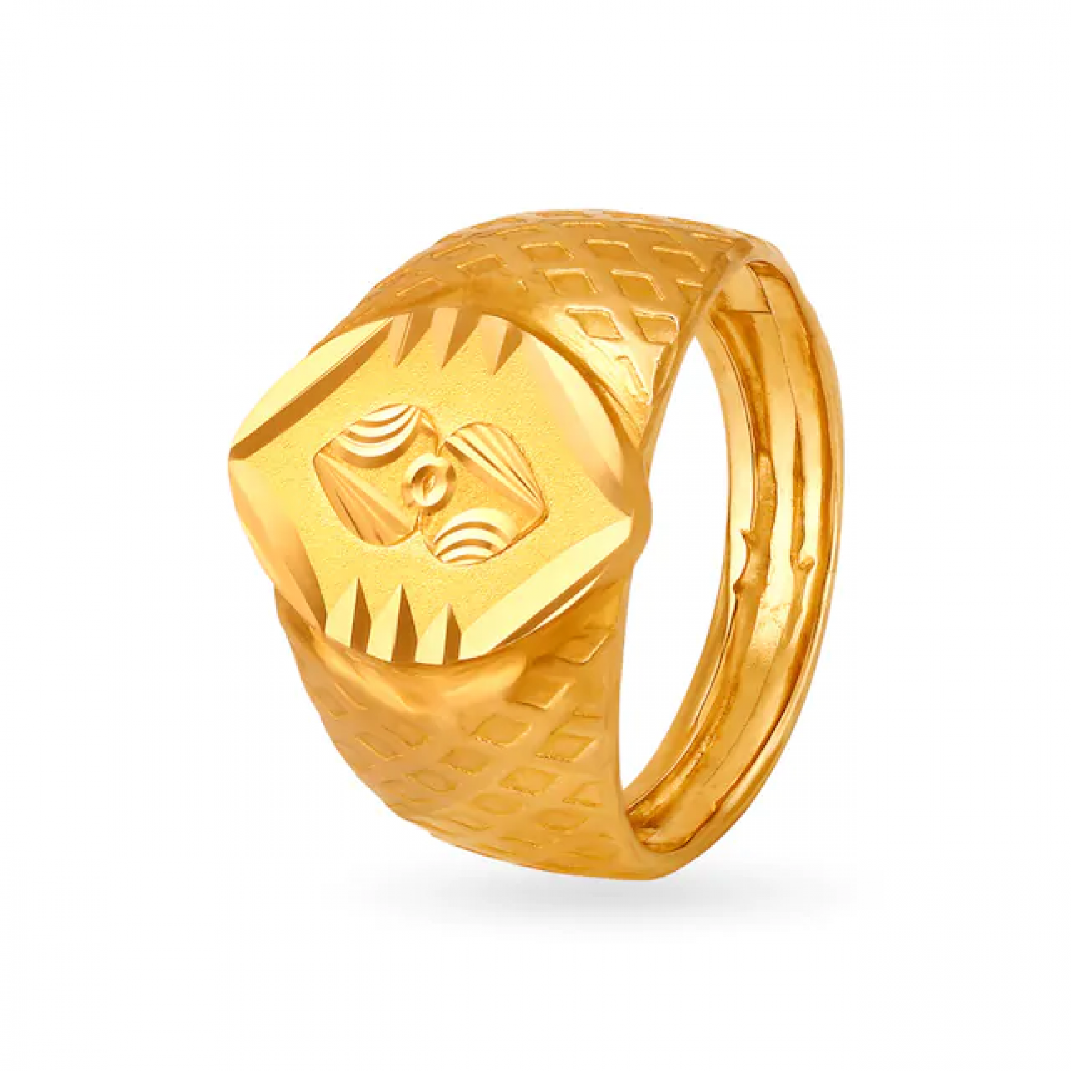 Magnificent Heart Gold Ring