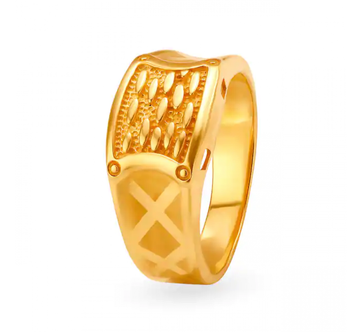 Modernistic Gold Square Ring