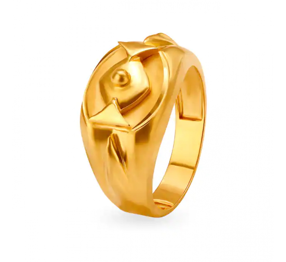 Surreal Engraved Gold Ring
