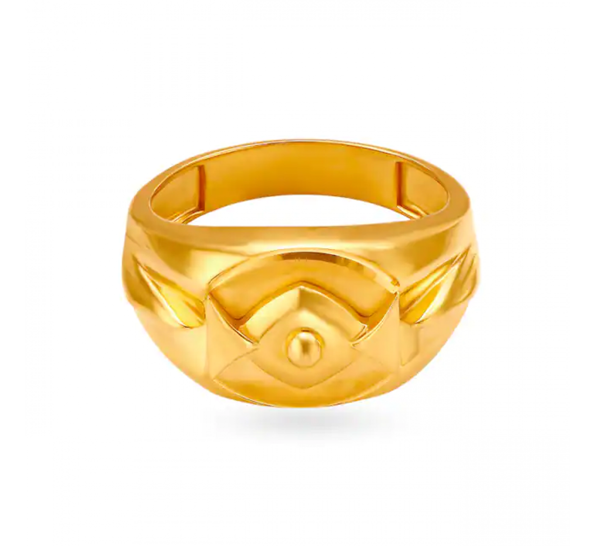 Surreal Engraved Gold Ring