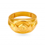 Surreal Engraved Gold Ring