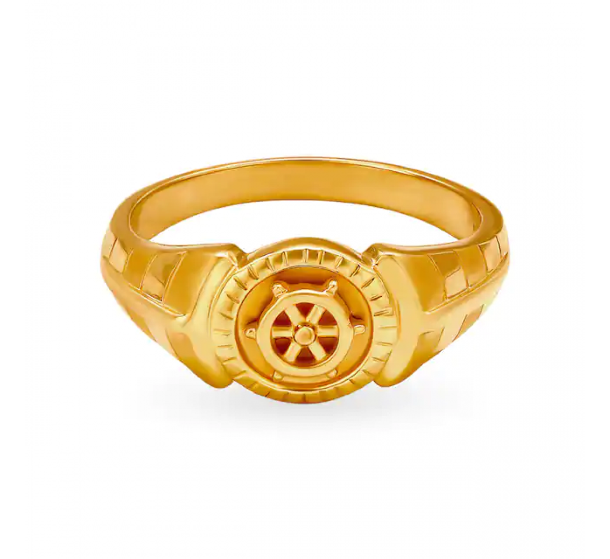 Nolan Ship Wheel Gold Ring
