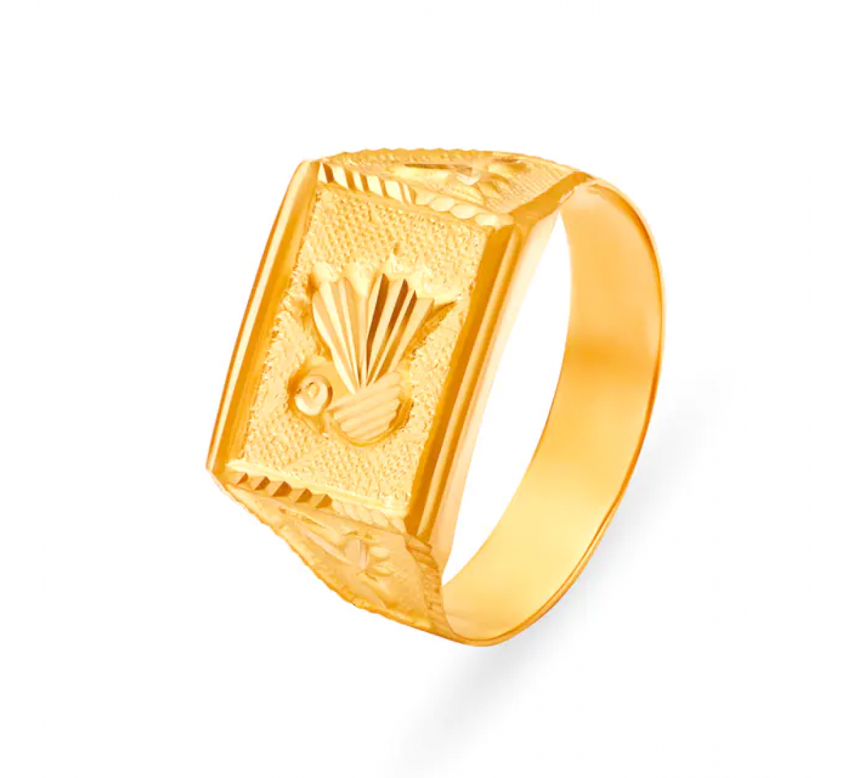 Opulent Gold Etched Ring